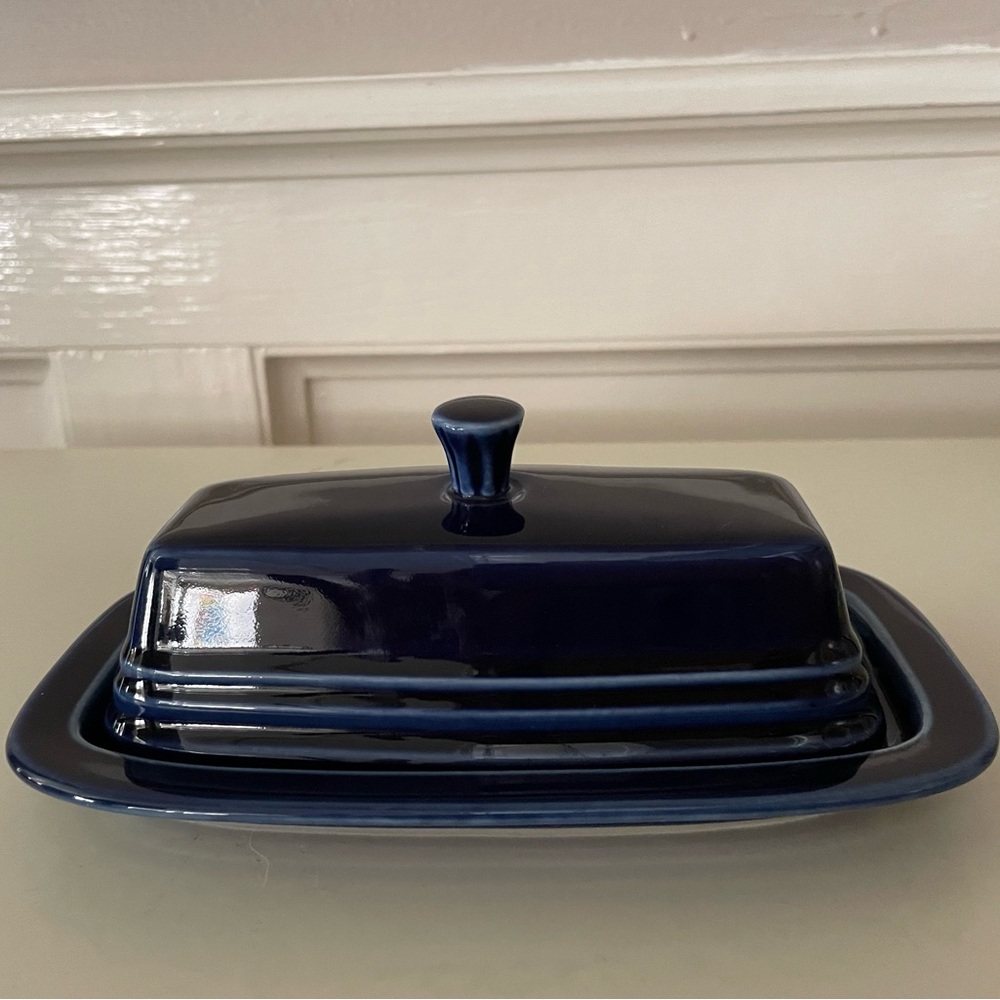 Small butter dish Retired Cobalt